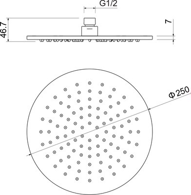 Лейка верхнего душа Aquatek AQ2077MB