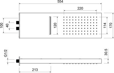 Лейка верхнего душа Aquatek AQ2085MB