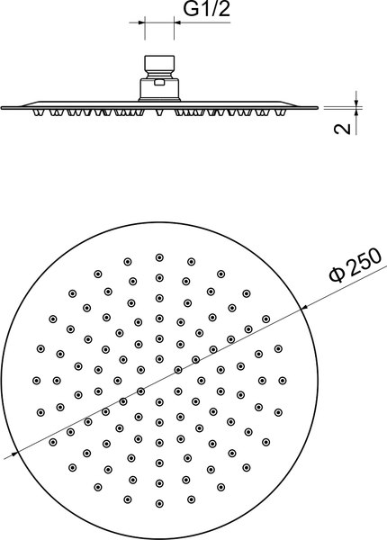 Лейка верхнего душа Aquatek AQ2073BGM