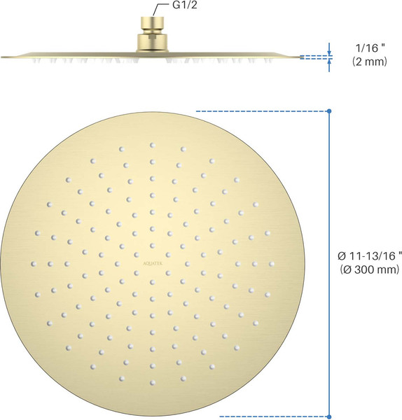 Лейка верхнего душа Aquatek AQ2075BG