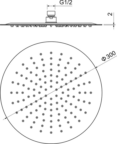 Лейка верхнего душа Aquatek AQ2075BG