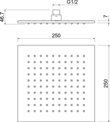 Лейка верхнего душа Aquatek AQ2076MB