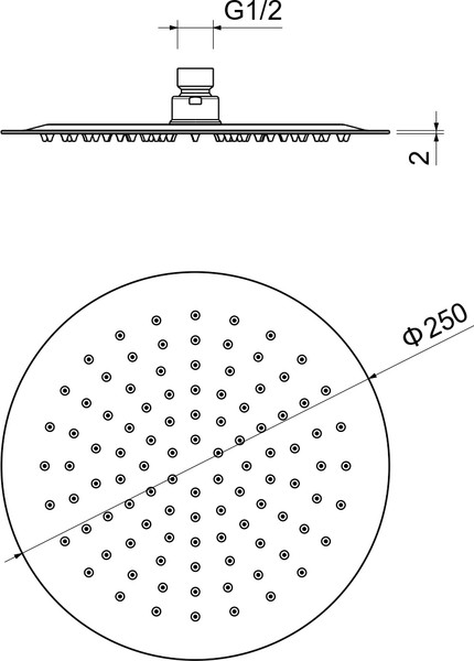 Лейка верхнего душа Aquatek AQ2073BG