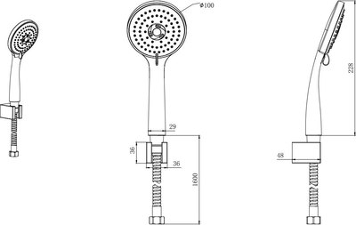 Душевой гарнитур Aquatek Вега AQ2010MB