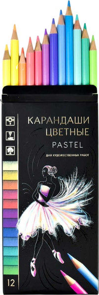 Набор цветных карандашей Феникс+ Пастель / 64101 - фото
