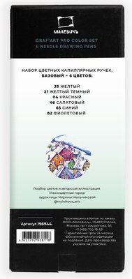 Набор капиллярных ручек Малевичъ GrafArt Pro / 196944