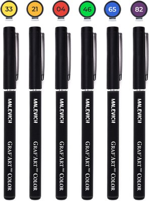 Набор капиллярных ручек Малевичъ GrafArt Pro / 196944