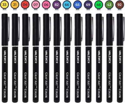 Набор капиллярных ручек Малевичъ GrafArt Pro / 196937