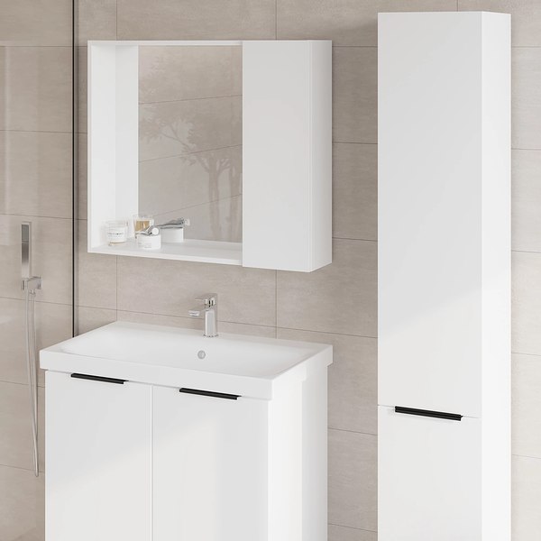 Шкаф-пенал для ванной Viant Берлин / VBER300BEL-PEN