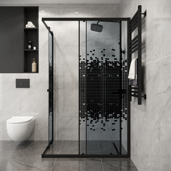 Душевой уголок Niagara Eco NG-1018-14QBLACK 100x80x190