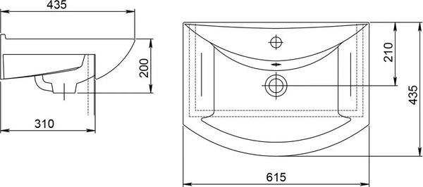 Комплект мебели для ванной Grossman Эко-60 / 106051-2
