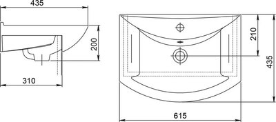 Комплект мебели для ванной Grossman Эко-60 / 106052-2