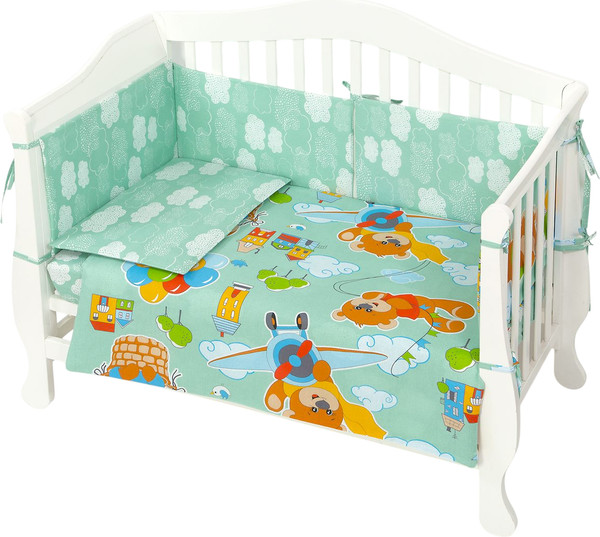 Комплект постельный для малышей АртПостель Улетные мишки - фото