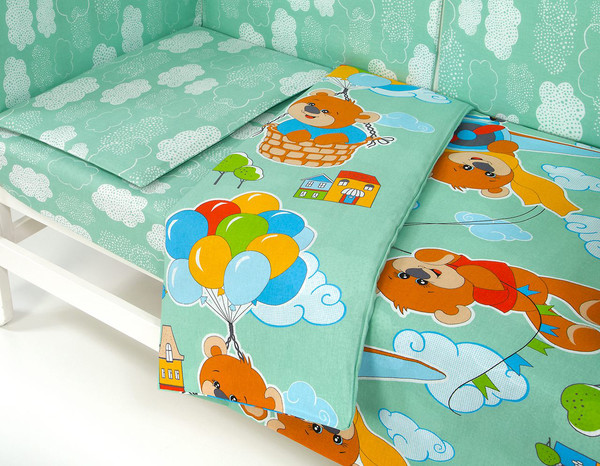 Комплект постельный для малышей АртПостель Улетные мишки