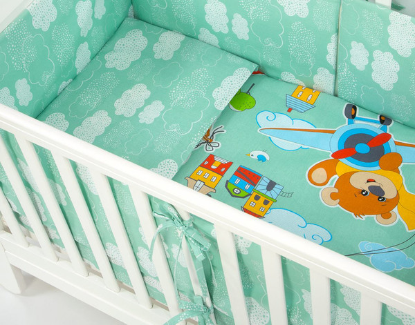 Комплект постельный для малышей АртПостель Улетные мишки