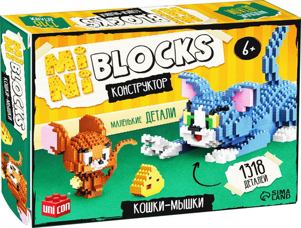 Микроконструктор Unicon Mini Blocks. Кошки-мышки MG1275 / 10576105 - фото