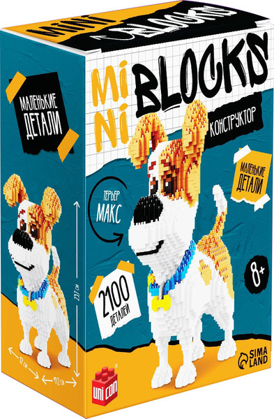 Микроконструктор Unicon Mini Blocks. Терьер Макс 16013 / 10538149 - фото