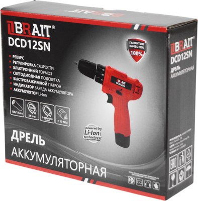 Аккумуляторная дрель-шуруповерт Brait DCD12SN