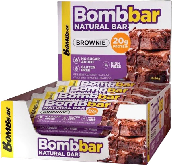 Набор протеиновых батончиков Bombbar Брауни - фото