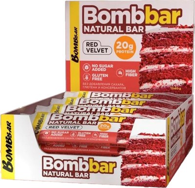 Набор протеиновых батончиков Bombbar Красный бархат - фото