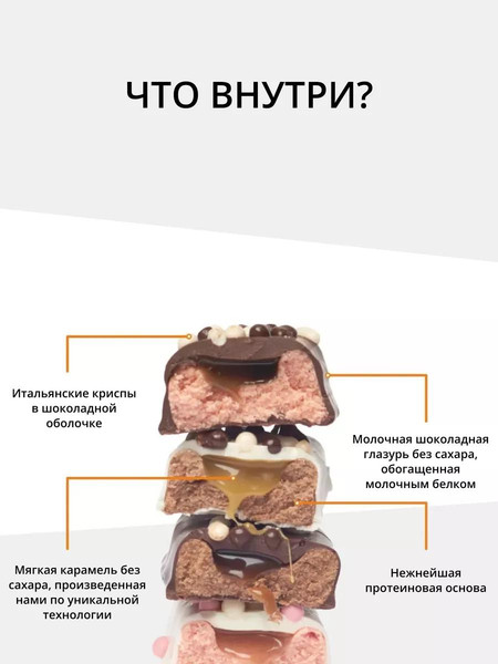 Набор протеиновых батончиков BootyBar Crunch Клубника со сливками