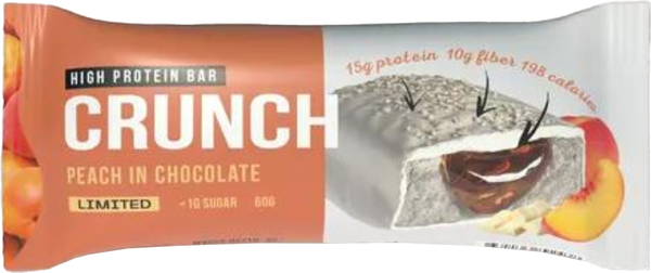 Набор протеиновых батончиков BootyBar Crunch Персик в шоколаде - фото