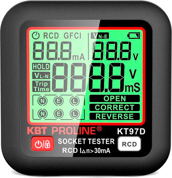 Тестер розетки КВТ УЗО Proline КТ 97D / 91921 - фото