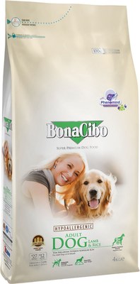 Сухой корм для собак BonaCibo Для взрослых собак всех пород ягненок и рис - фото