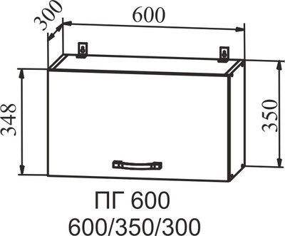 Шкаф навесной для кухни ДСВ ПГ 600 Ройс