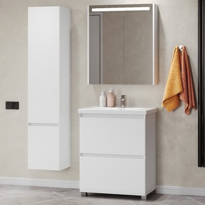 Тумба под умывальник Belux Киото Н 70-02 (1, белый глянцевый)