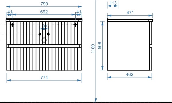 Тумба под умывальник Belux Осло НП 80-02
