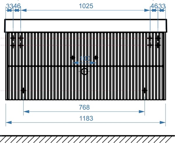 Тумба под умывальник Belux Сиртаки НП 120-02 (180, светлый миндаль матовый)