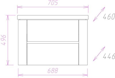 Тумба под умывальник Onika Стоун 70.13