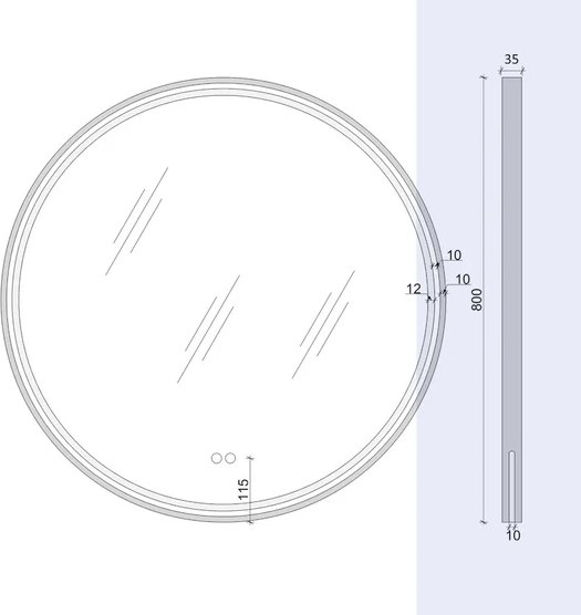 Зеркало Teymi Lina Supernova Gold D80 / T20123