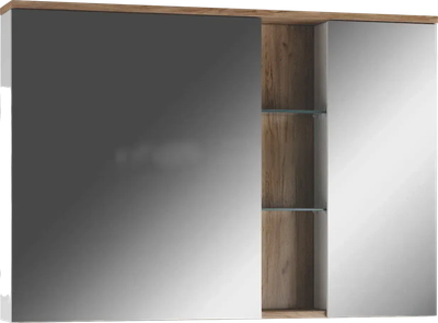 Шкаф с зеркалом для ванной Домино Fortuna 100 / DF3107HZ