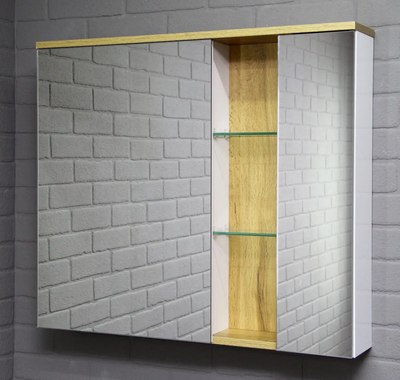 Шкаф с зеркалом для ванной Домино Fortuna 100 / DF3107HZ