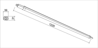 Светильник линейный ЭРА SPP-301-36-4K-M / Б0066928
