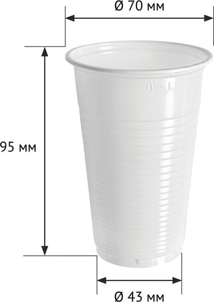 Набор одноразовых стаканов OfficeClean 321676