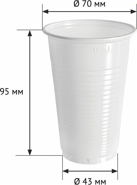 Набор одноразовых стаканов OfficeClean 321675