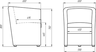 Кресло мягкое Lama мебель Рико