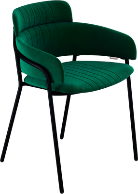 Стул Sheffilton SHT-S143 (лиственно-зеленый/черный муар микровелюр) - фото