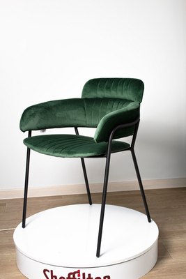 Стул Sheffilton SHT-S143 (лиственно-зеленый/черный муар микровелюр)