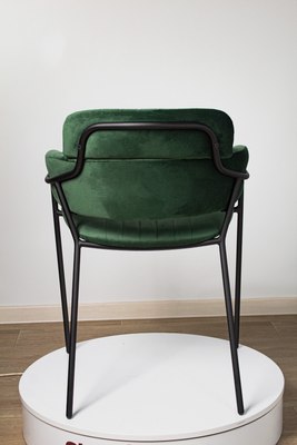 Стул Sheffilton SHT-S143 (лиственно-зеленый/черный муар микровелюр)