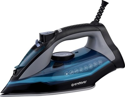 Утюг Endever Delta-234 (черный/лазурно-синий) - фото