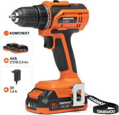 Аккумуляторная дрель-шуруповерт Daewoo Power DAA 2122Li Set