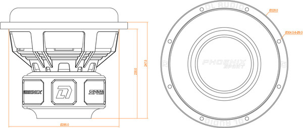 Головка сабвуфера DL Audio Phoenix Sport 12