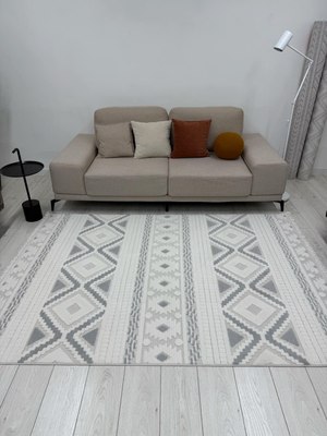 Ковер Radjab Carpet Поло Прямоугольник PL 273 / 12545RK (2x4, Cream/Grey)