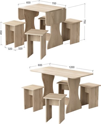 Обеденная группа Артём-Мебель Остин СН-130 ДСП 