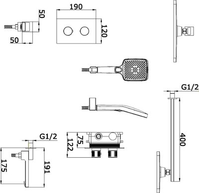 Душевая система Vieir V25004-3