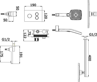 Душевая система Vieir V25006-3